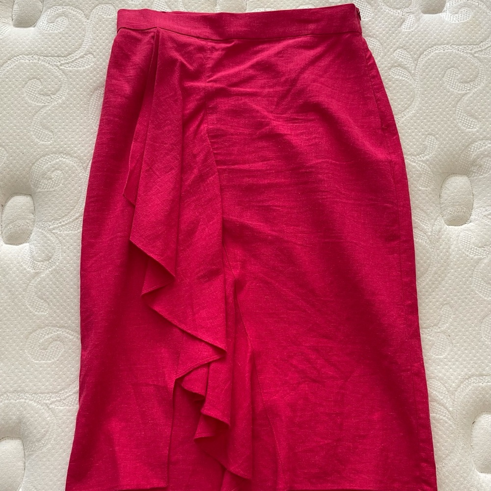 Zara Hot Pink Midi Skirt